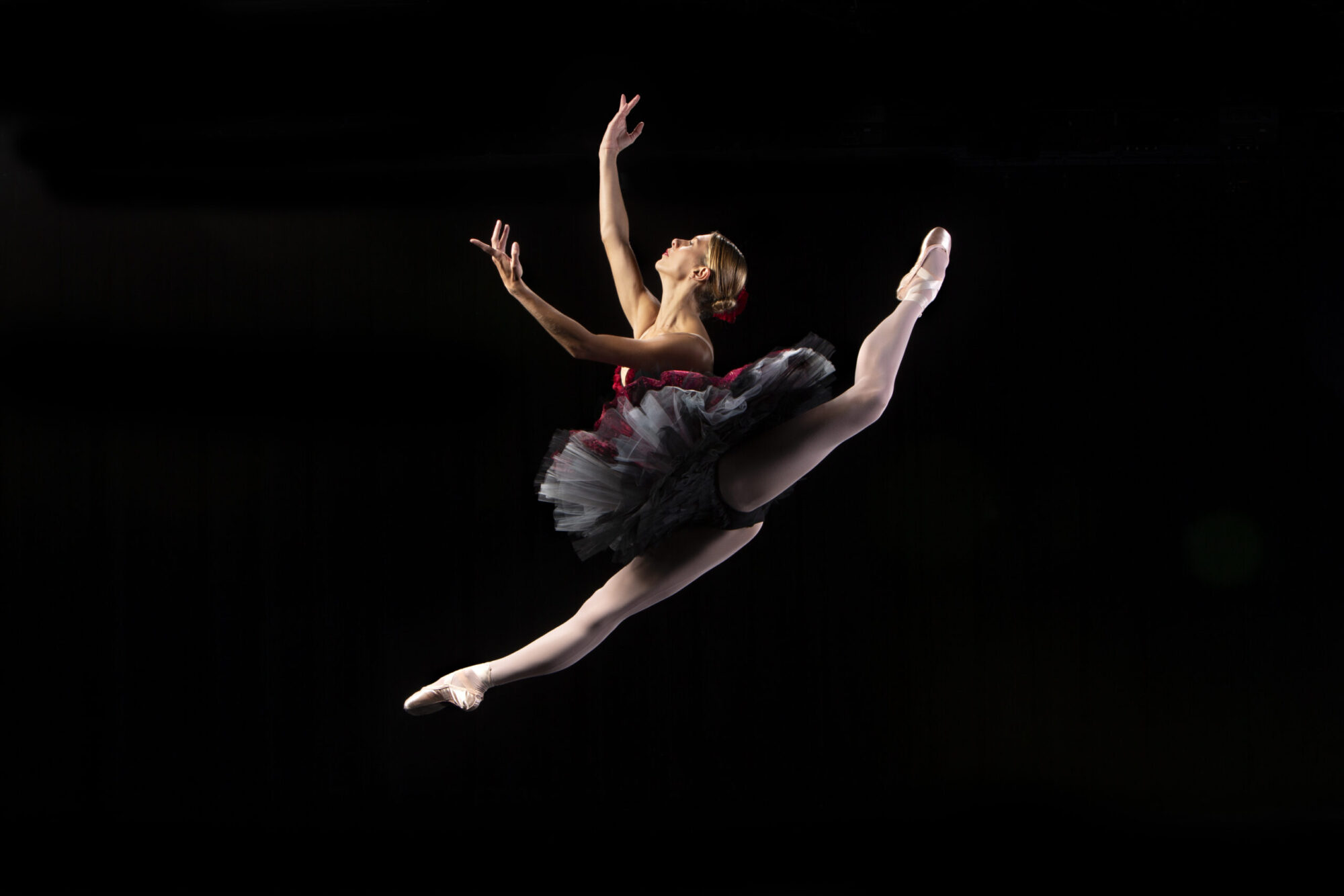 A dancer in mid-air.
