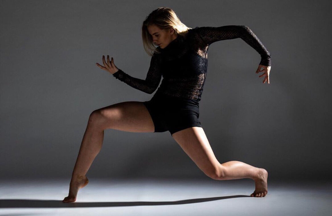 A college dance student performs.