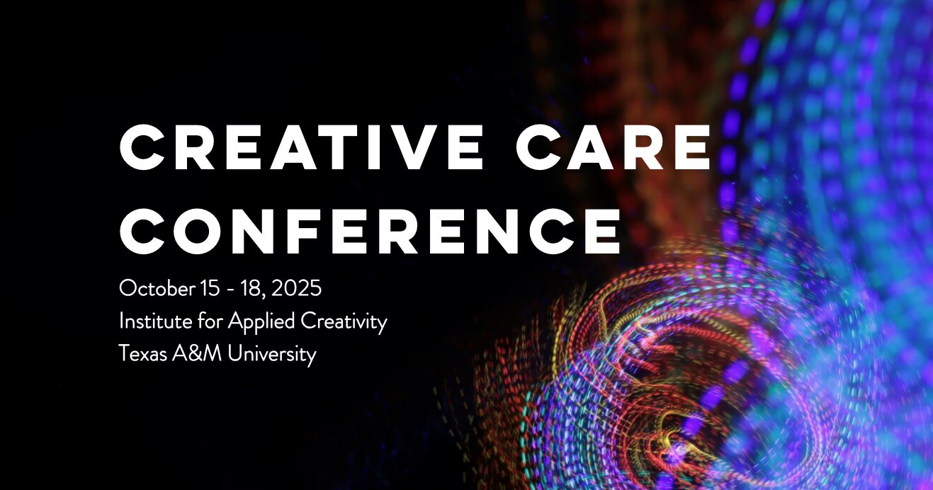 Graphic promoting the Creative Care Conference